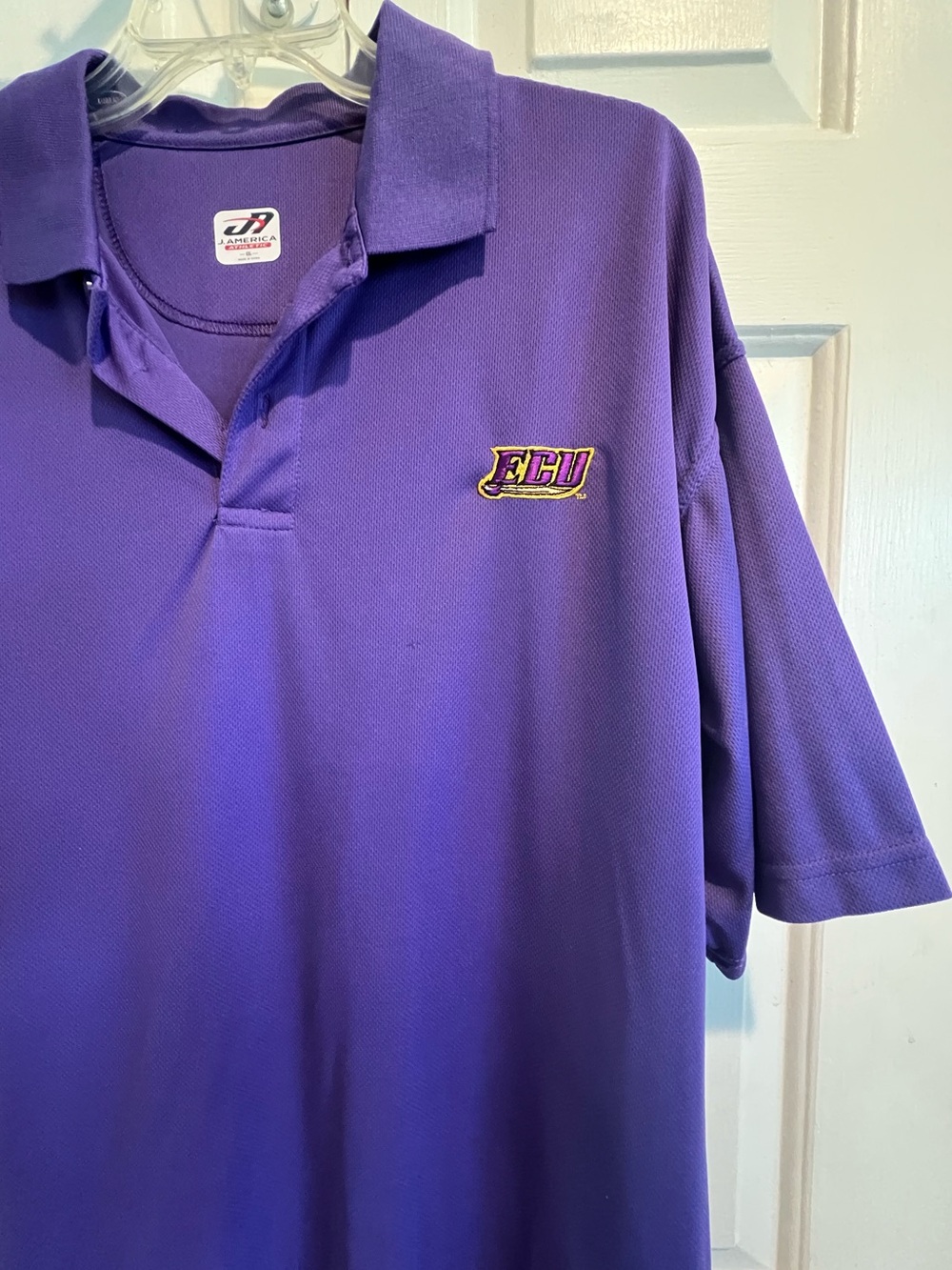 ECU💜💛 Purple Short-Sleeve Polo Shirt East Carolina